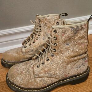Dr. Martens, Floral Distressed Boots